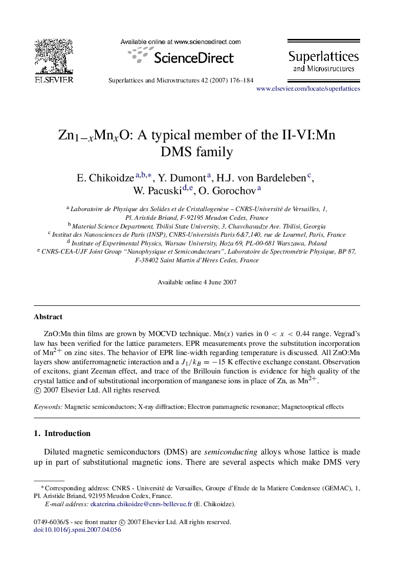 Zn1−xMnxO : A typical member of the II-VI:Mn DMS family