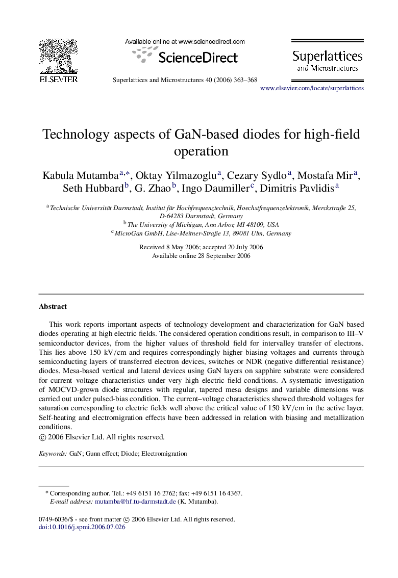 Technology aspects of GaN-based diodes for high-field operation