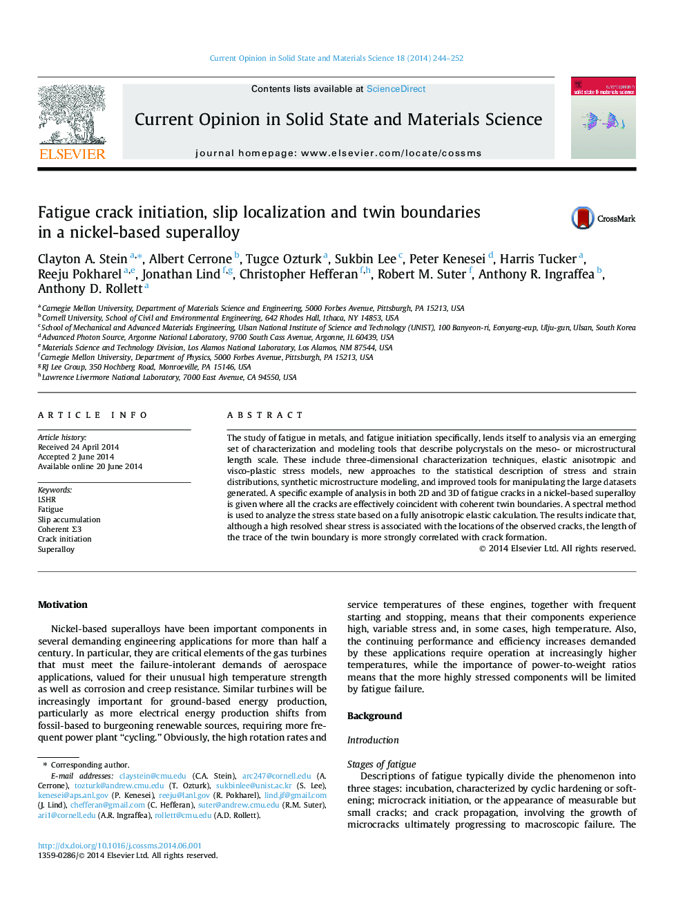 Fatigue crack initiation, slip localization and twin boundaries in a nickel-based superalloy