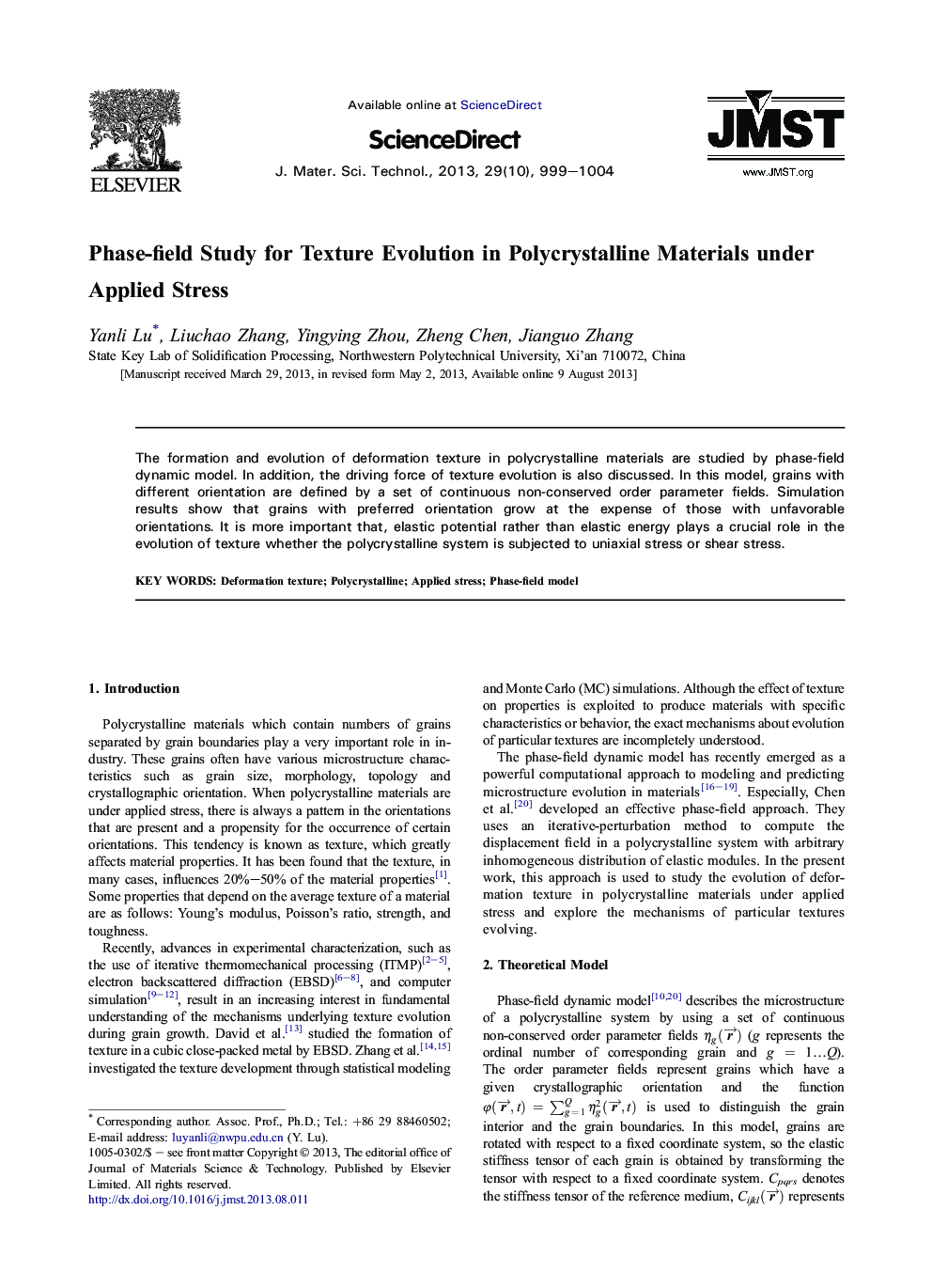 Phase-field Study for Texture Evolution in Polycrystalline Materials under Applied Stress