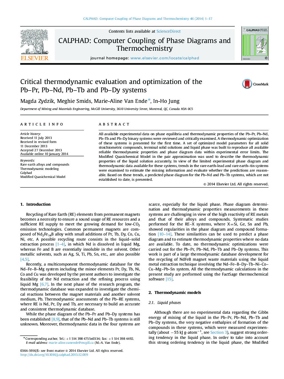 Critical thermodynamic evaluation and optimization of the Pb-Pr, Pb-Nd, Pb-Tb and Pb-Dy systems