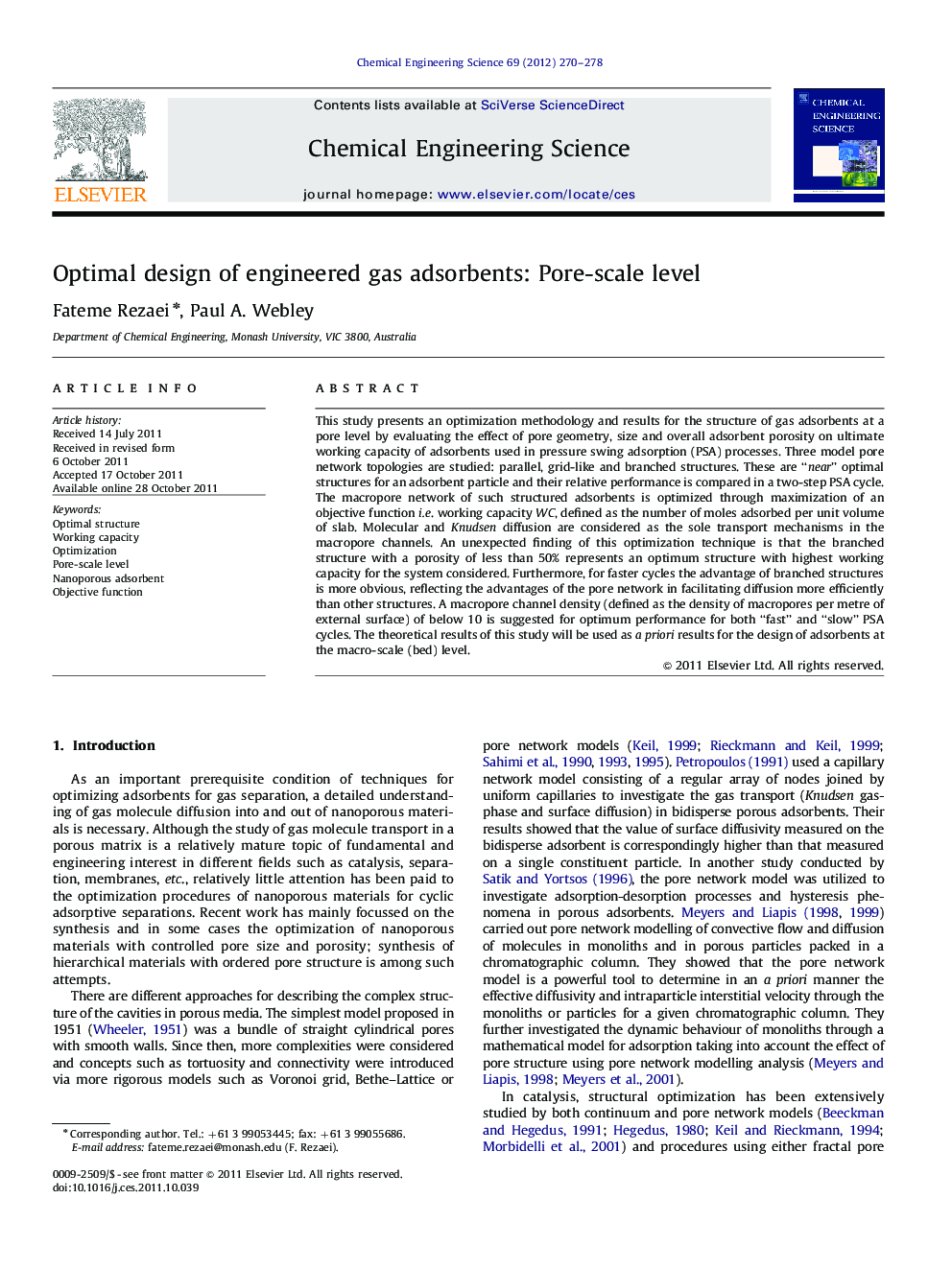 Optimal design of engineered gas adsorbents: Pore-scale level