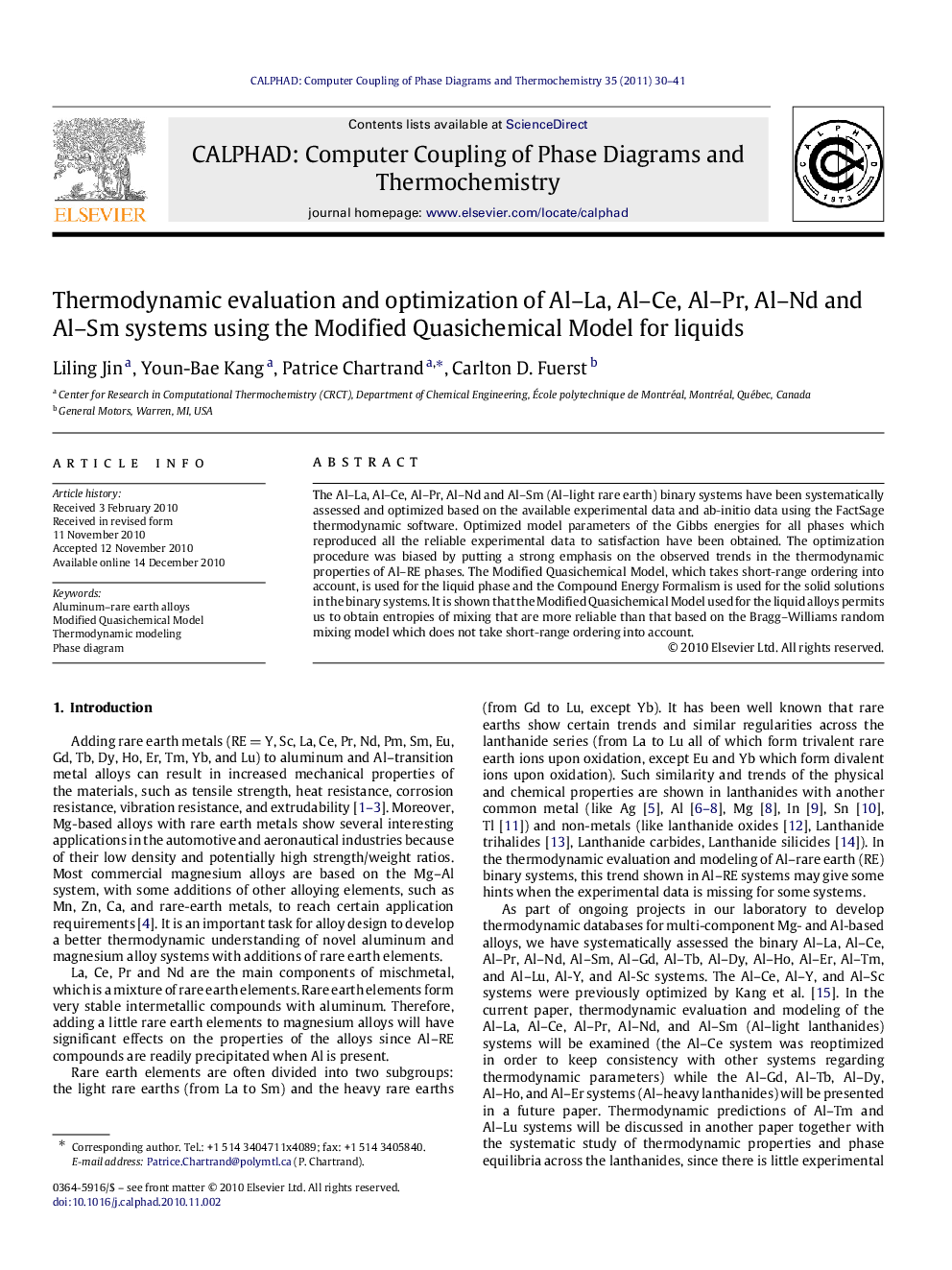 Thermodynamic evaluation and optimization of Al-La, Al-Ce, Al-Pr, Al-Nd and Al-Sm systems using the Modified Quasichemical Model for liquids