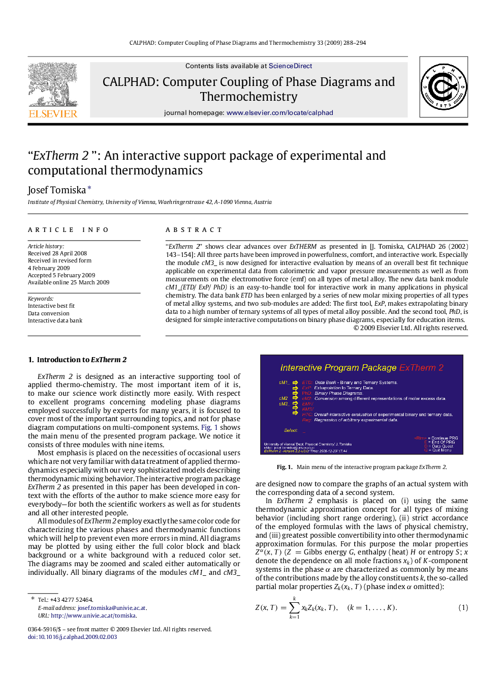 “ExTherm 2 ”: An interactive support package of experimental and computational thermodynamics