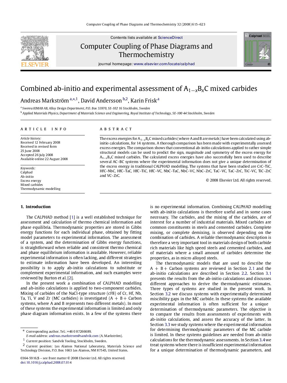 Combined ab-initio and experimental assessment of A1−xBxC mixed carbides