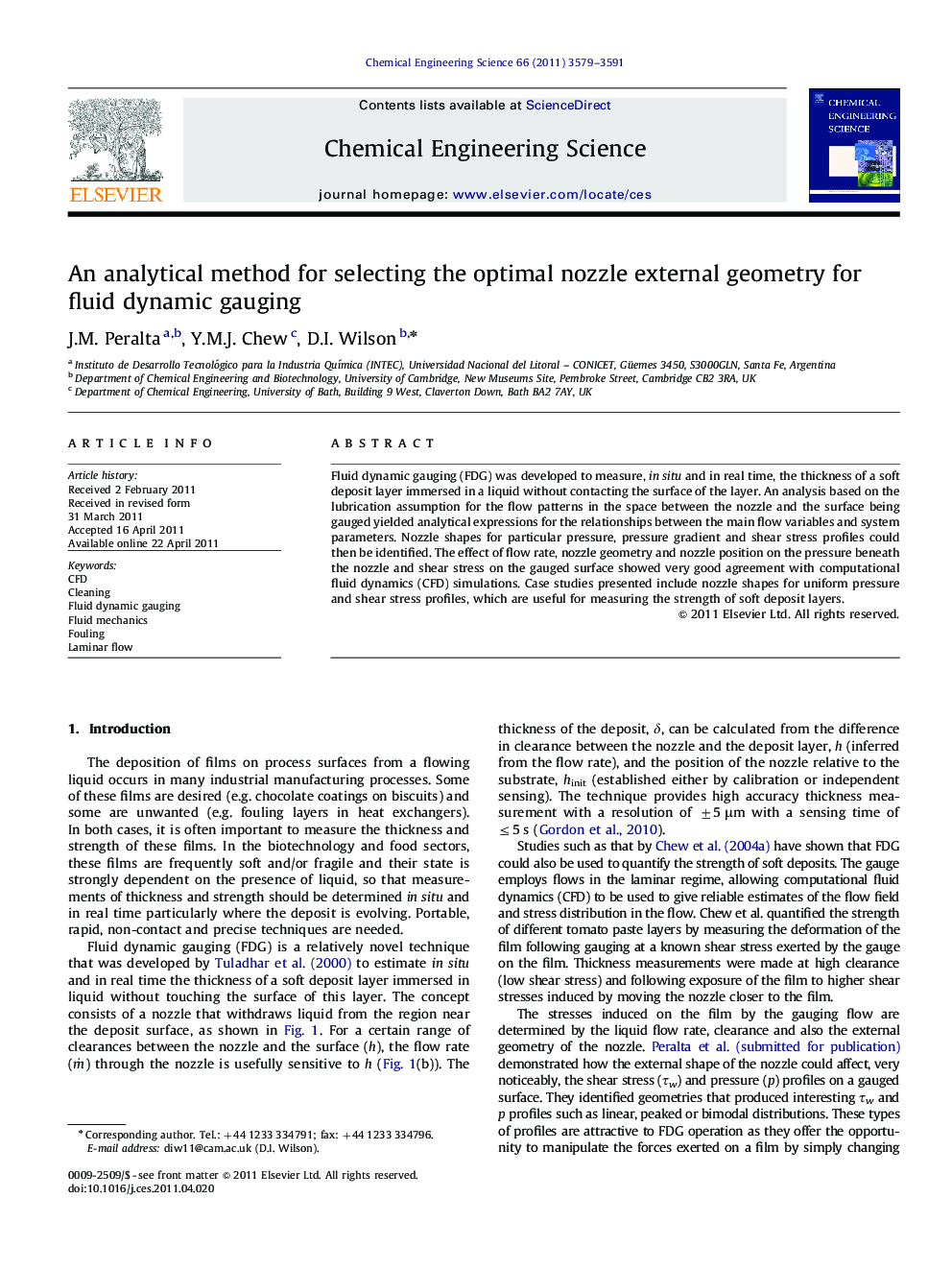 An analytical method for selecting the optimal nozzle external geometry for fluid dynamic gauging