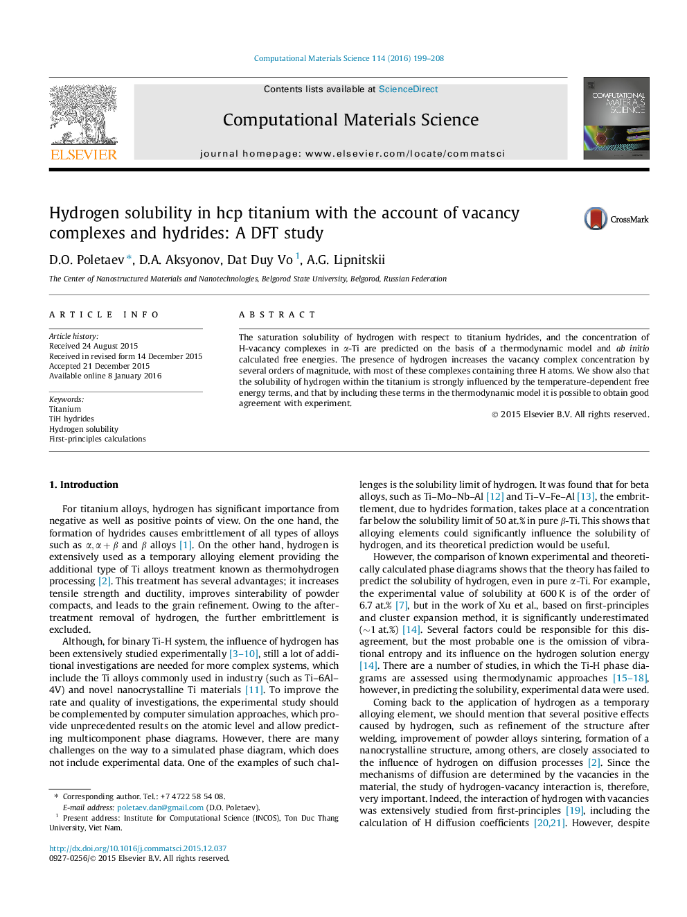 Hydrogen solubility in hcp titanium with the account of vacancy complexes and hydrides: A DFT study