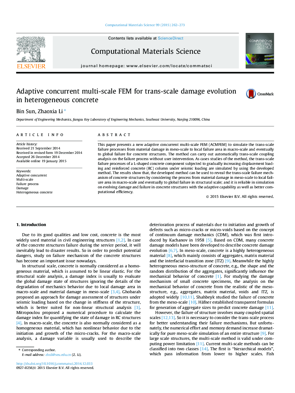 Adaptive concurrent multi-scale FEM for trans-scale damage evolution in heterogeneous concrete