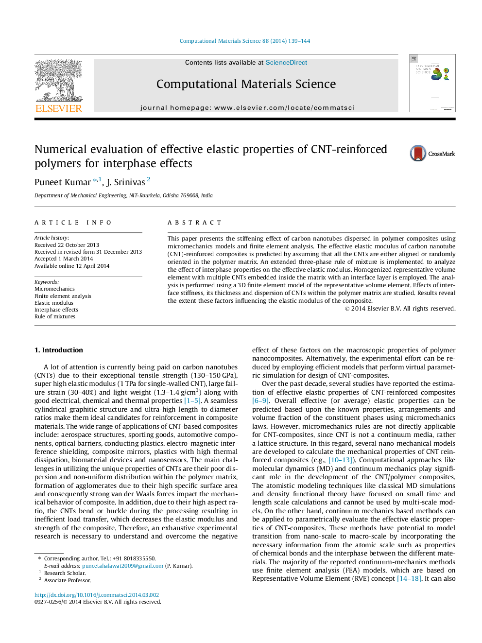 Numerical evaluation of effective elastic properties of CNT-reinforced polymers for interphase effects