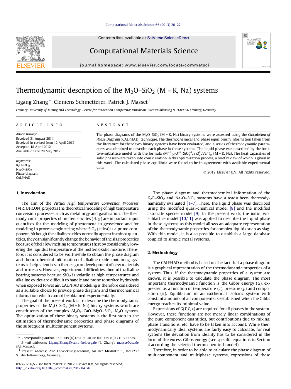 Thermodynamic description of the M2O-SiO2 (MÂ =Â K, Na) systems