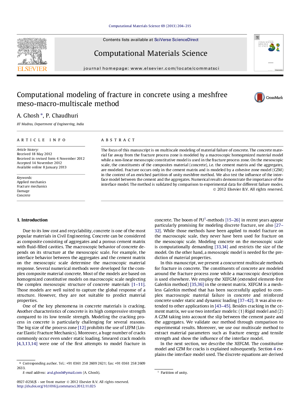 Computational modeling of fracture in concrete using a meshfree meso-macro-multiscale method