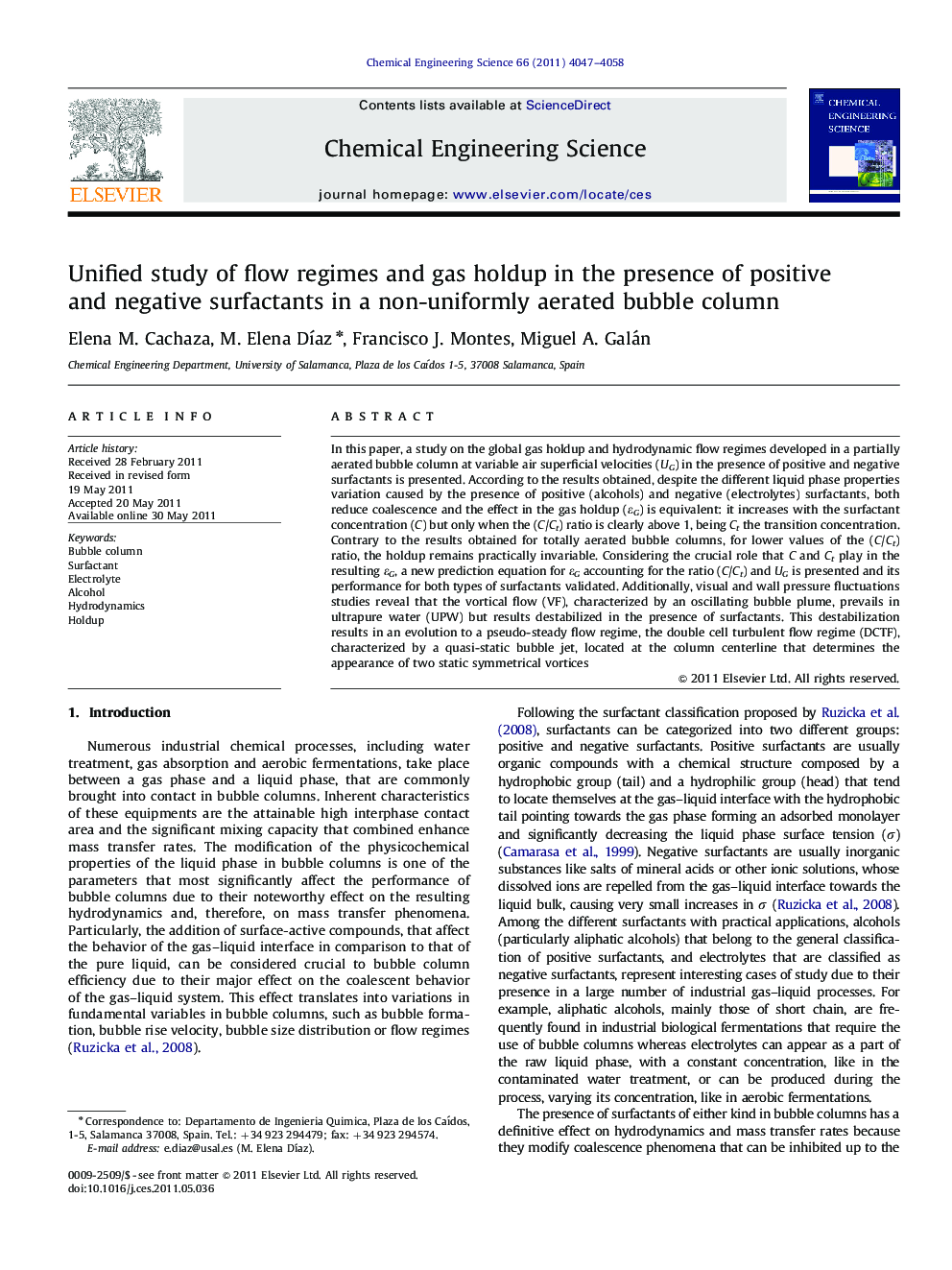 Unified study of flow regimes and gas holdup in the presence of positive and negative surfactants in a non-uniformly aerated bubble column