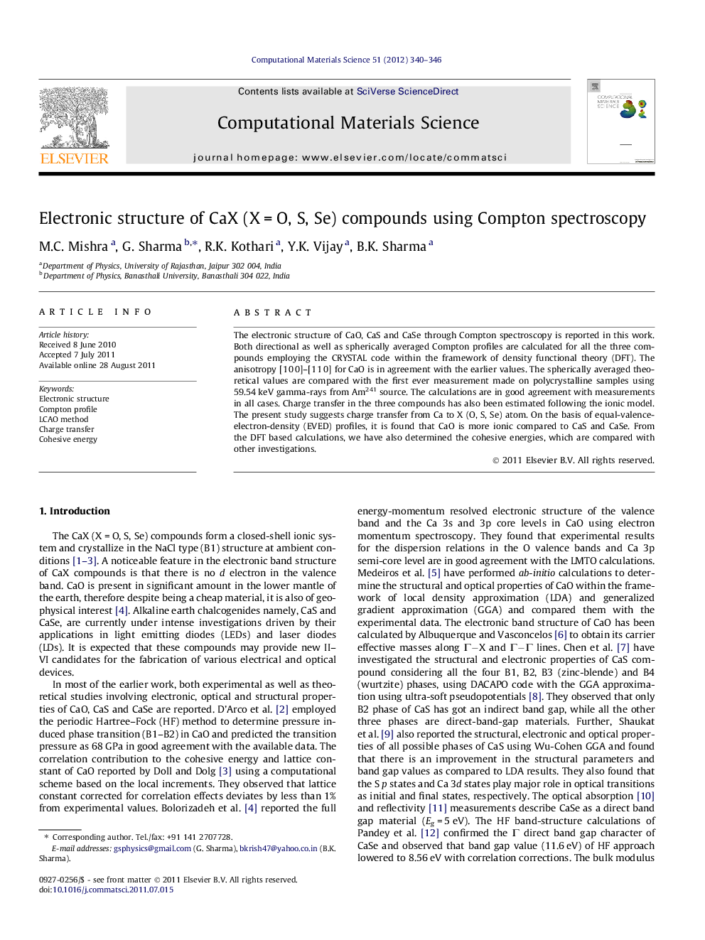 Electronic structure of CaX (X = O, S, Se) compounds using Compton spectroscopy