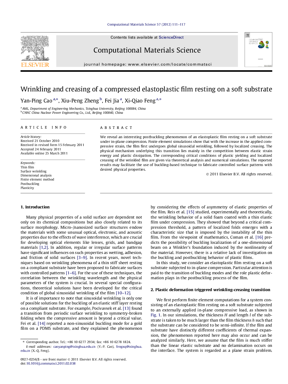 Wrinkling and creasing of a compressed elastoplastic film resting on a soft substrate