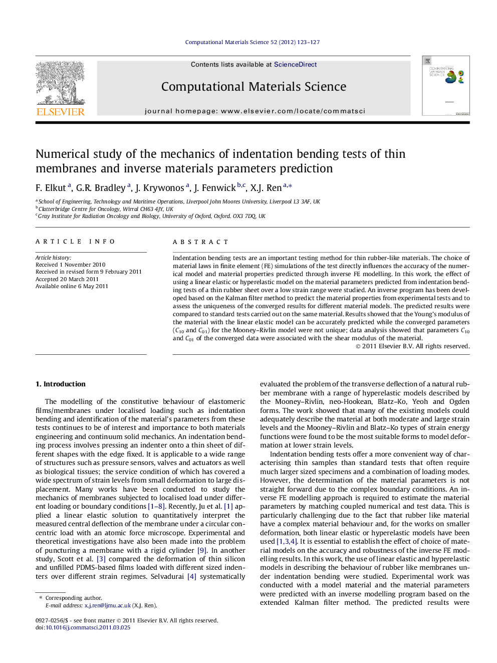 Numerical study of the mechanics of indentation bending tests of thin membranes and inverse materials parameters prediction