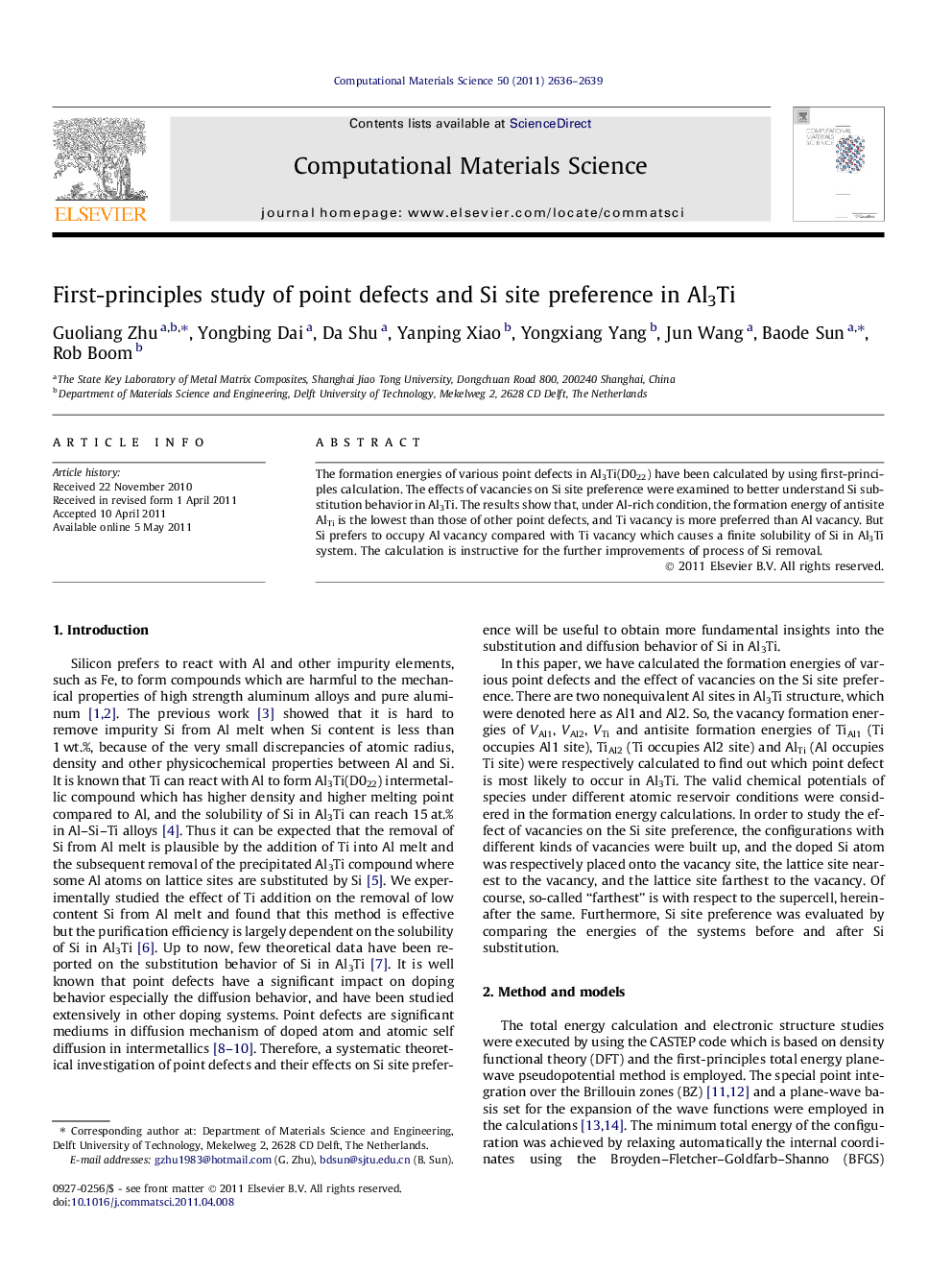 First-principles study of point defects and Si site preference in Al3Ti