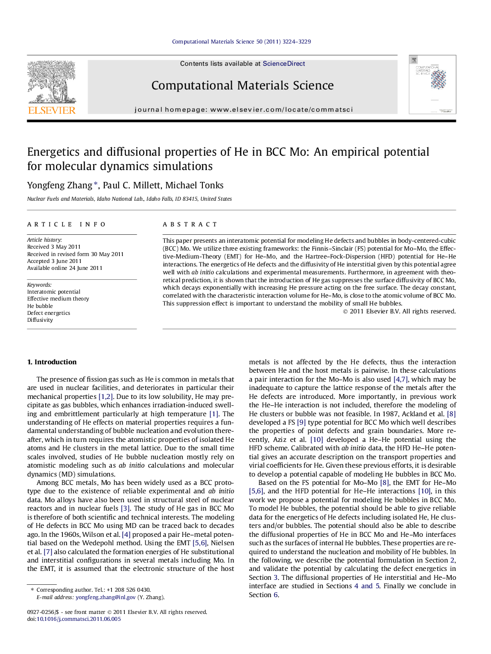 Energetics and diffusional properties of He in BCC Mo: An empirical potential for molecular dynamics simulations