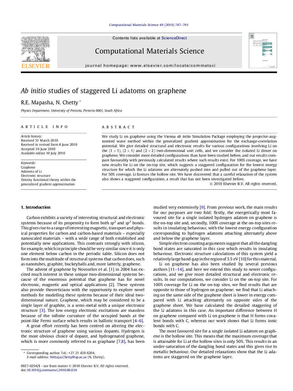 Ab initio studies of staggered Li adatoms on graphene