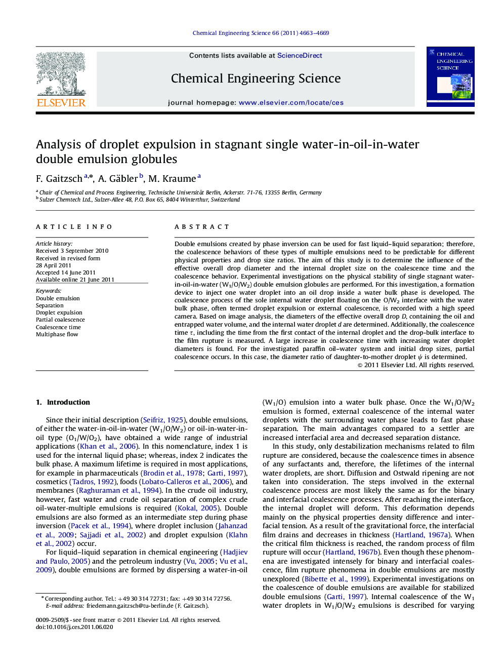 Analysis of droplet expulsion in stagnant single water-in-oil-in-water double emulsion globules