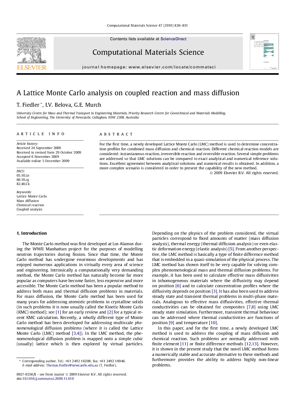 A Lattice Monte Carlo analysis on coupled reaction and mass diffusion