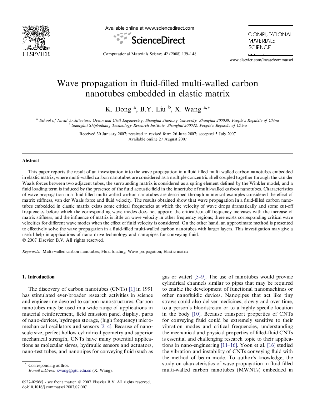 Wave propagation in fluid-filled multi-walled carbon nanotubes embedded in elastic matrix