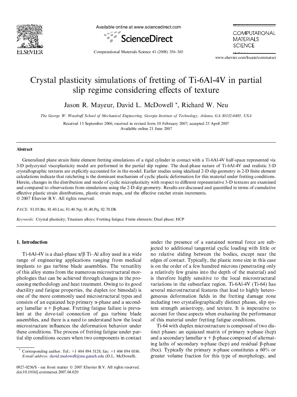 Crystal plasticity simulations of fretting of Ti-6Al-4V in partial slip regime considering effects of texture