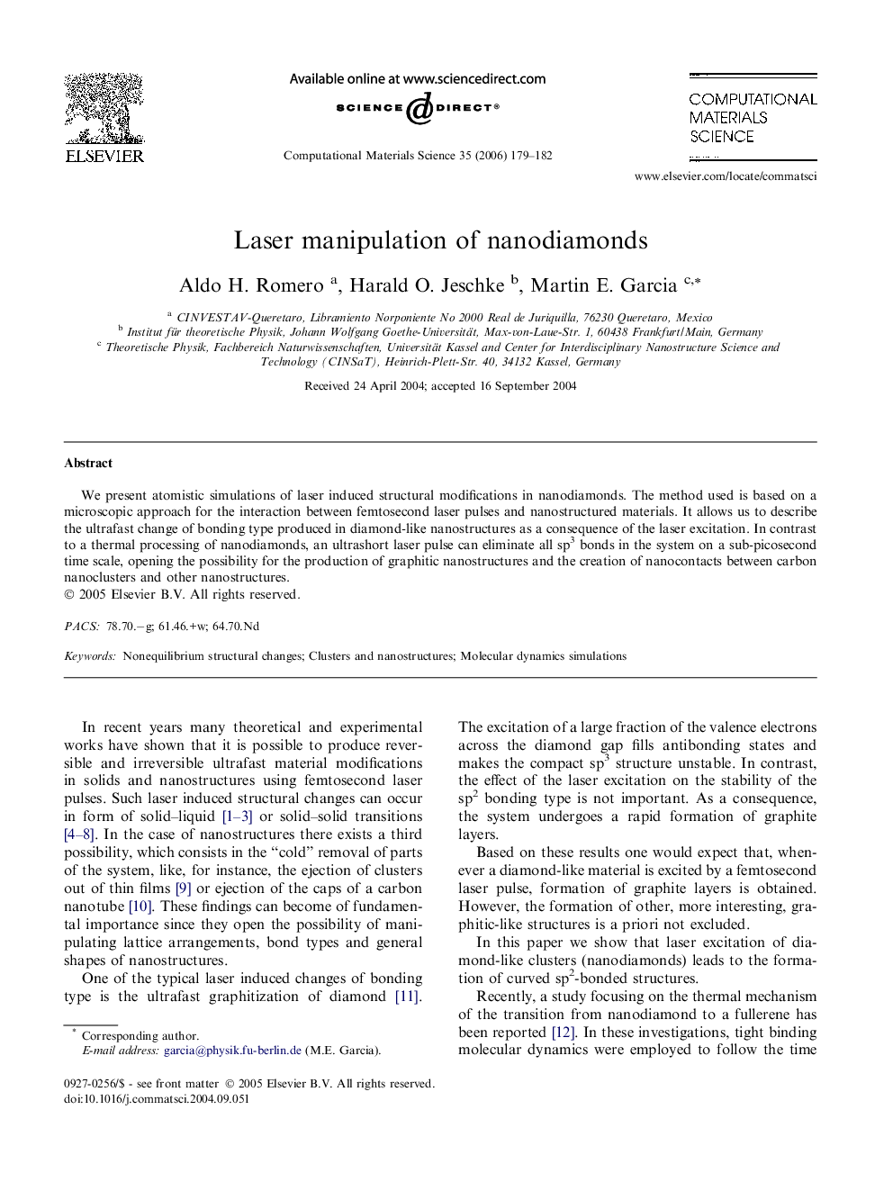 Laser manipulation of nanodiamonds