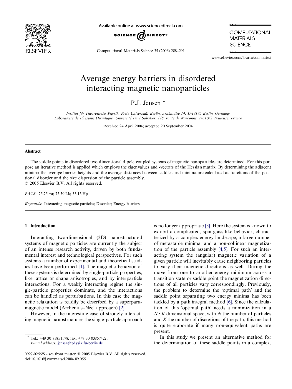 Average energy barriers in disordered interacting magnetic nanoparticles