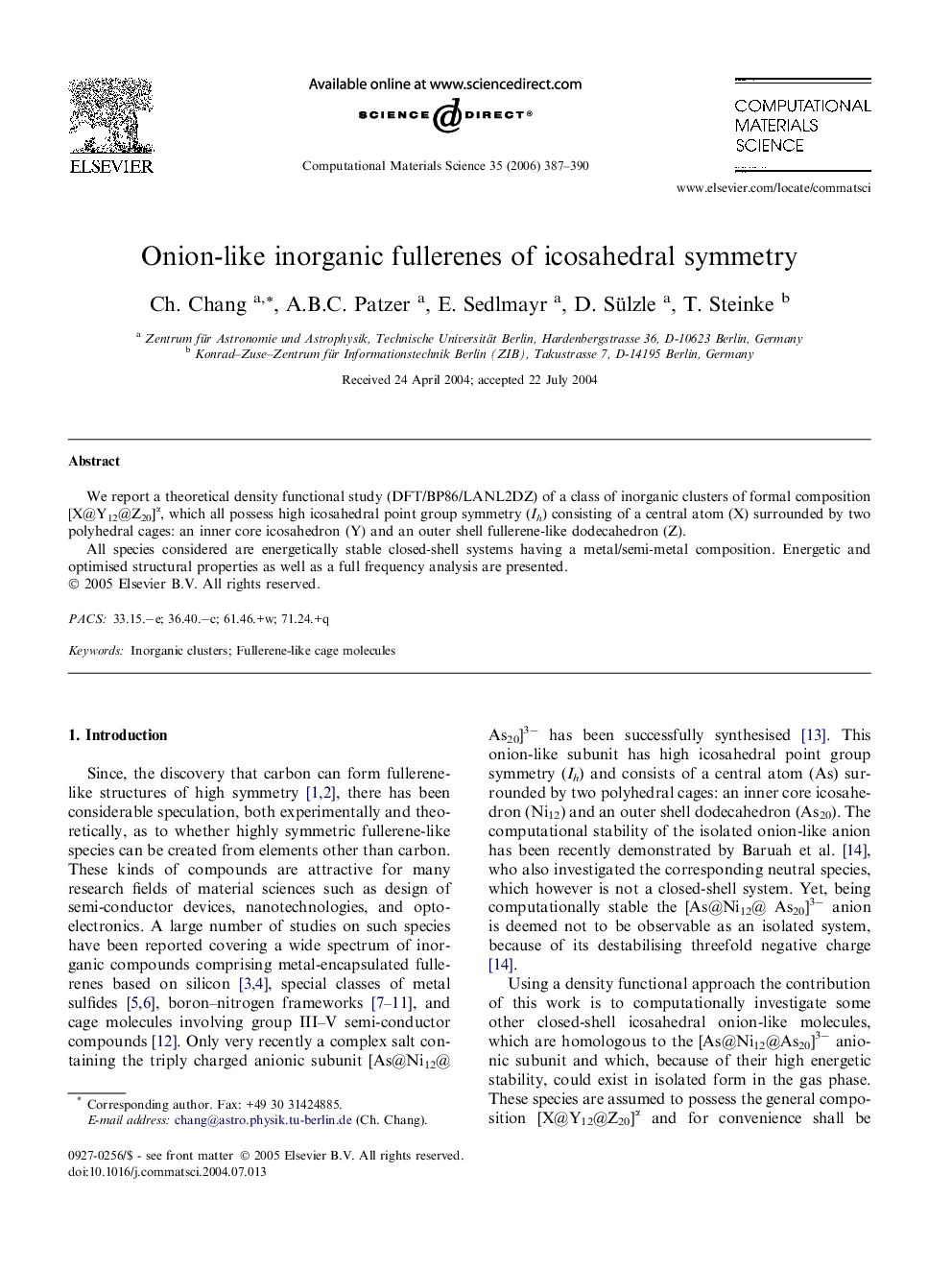 Onion-like inorganic fullerenes of icosahedral symmetry