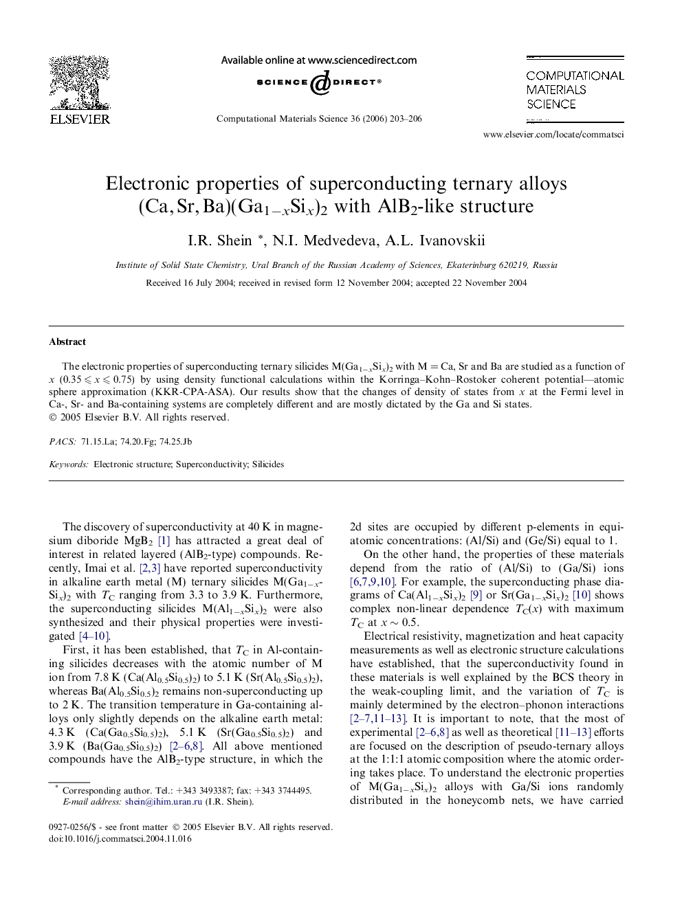 Electronic properties of superconducting ternary alloys (Ca,Â Sr,Â Ba)(Ga1âxSix)2 with AlB2-like structure