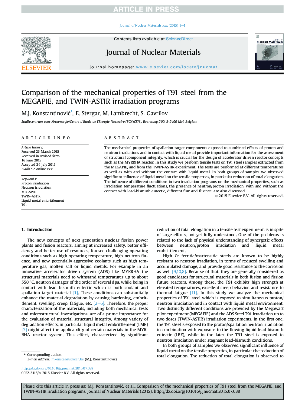 Comparison of the mechanical properties of T91 steel from the MEGAPIE, and TWIN-ASTIR irradiation programs