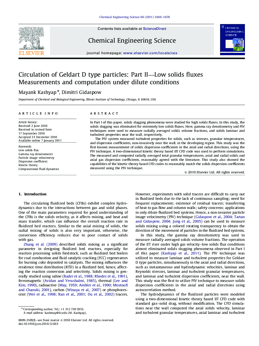 Circulation of Geldart D type particles: Part II—Low solids fluxes: Measurements and computation under dilute conditions