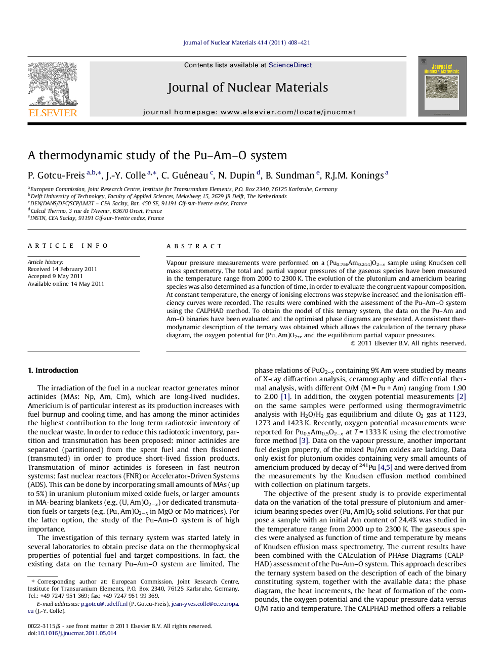 A thermodynamic study of the Pu-Am-O system