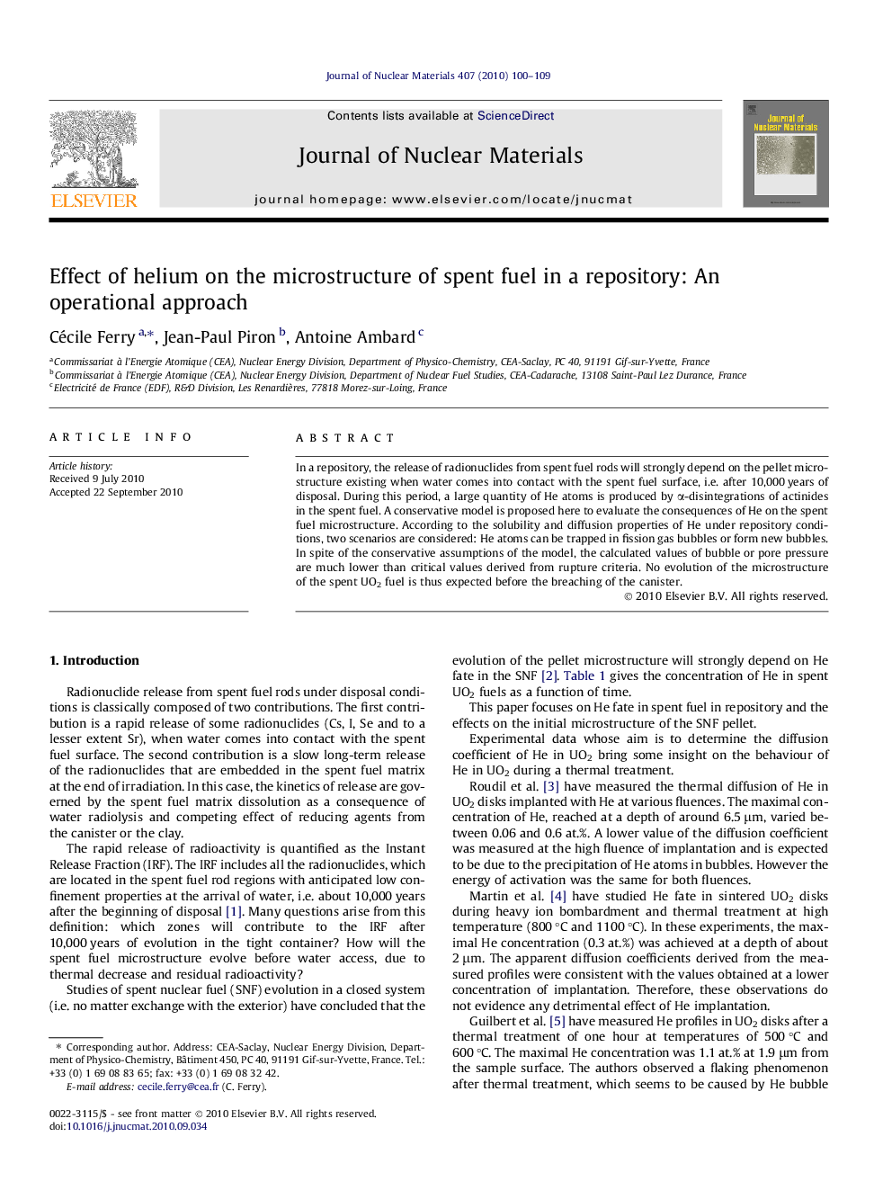 Effect of helium on the microstructure of spent fuel in a repository: An operational approach