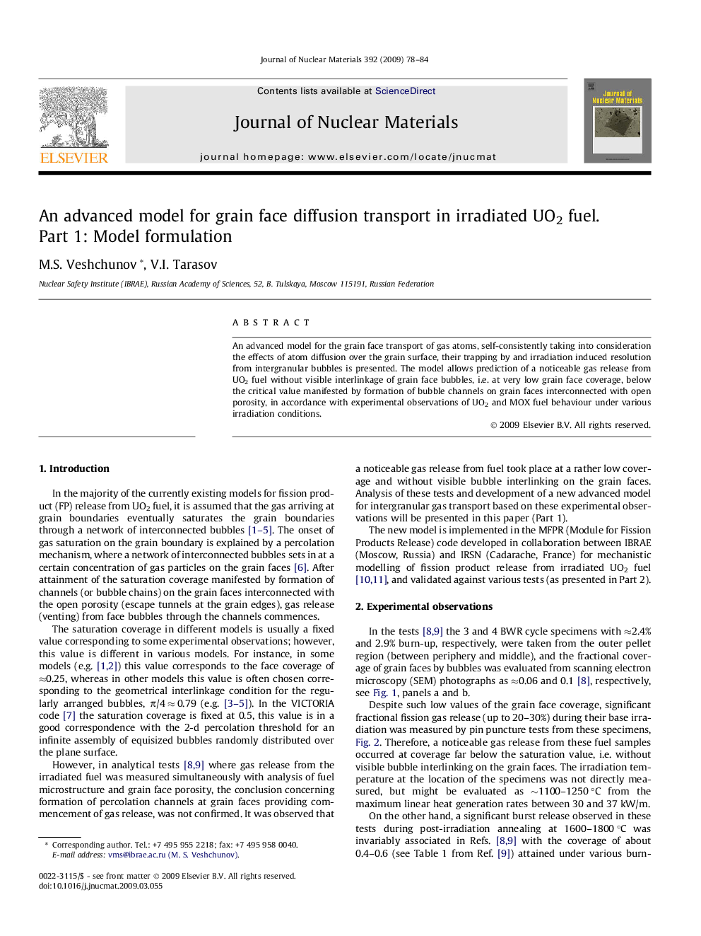 An advanced model for grain face diffusion transport in irradiated UO2 fuel. Part 1: Model formulation