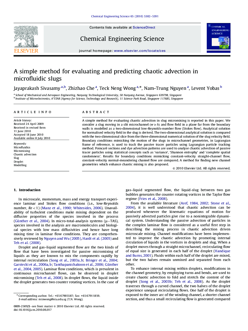 A simple method for evaluating and predicting chaotic advection in microfluidic slugs