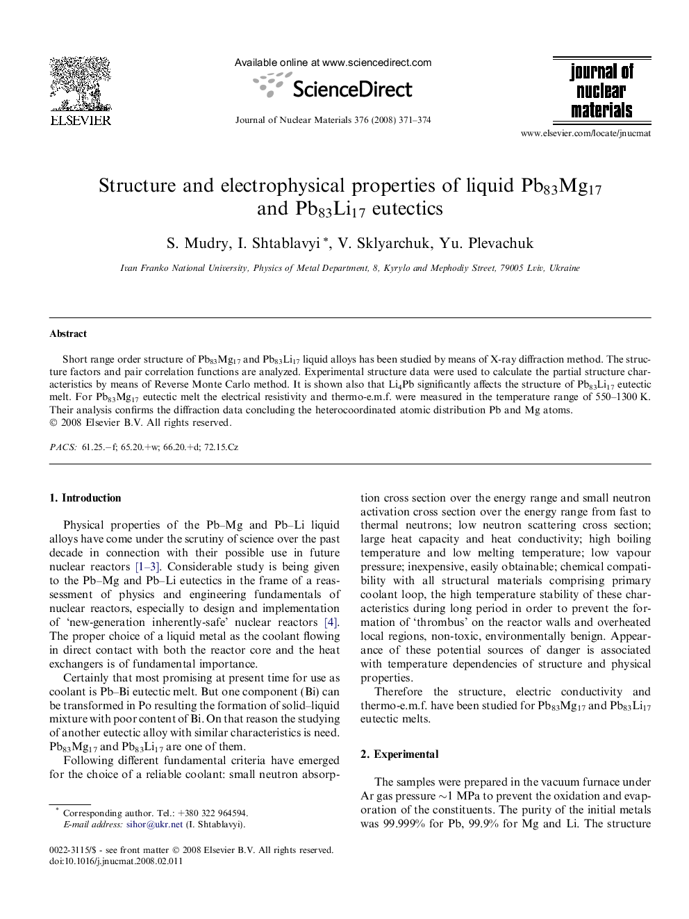 Structure and electrophysical properties of liquid Pb83Mg17 and Pb83Li17 eutectics