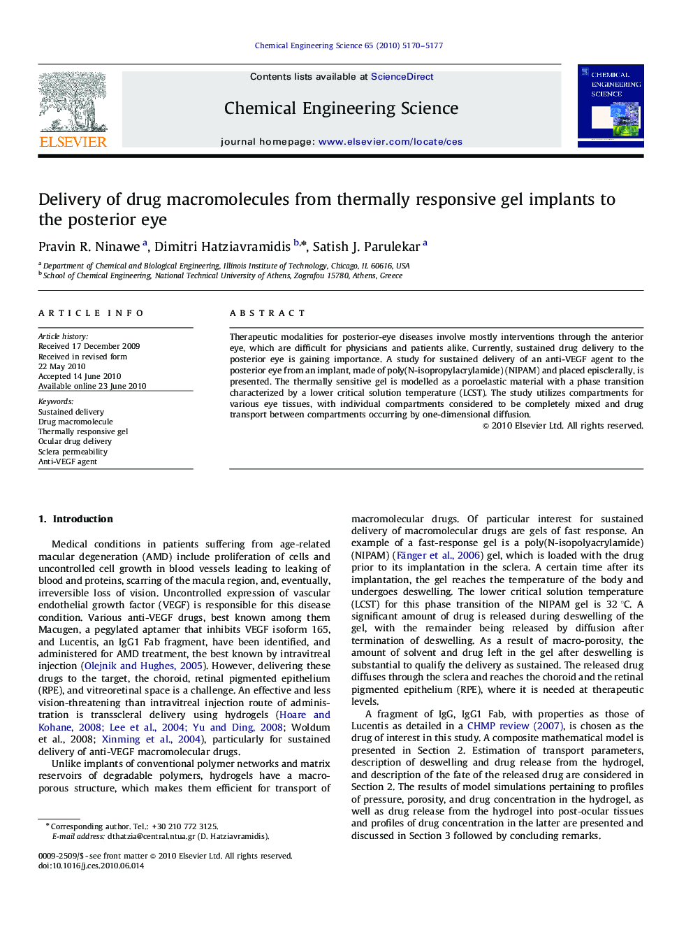 Delivery of drug macromolecules from thermally responsive gel implants to the posterior eye