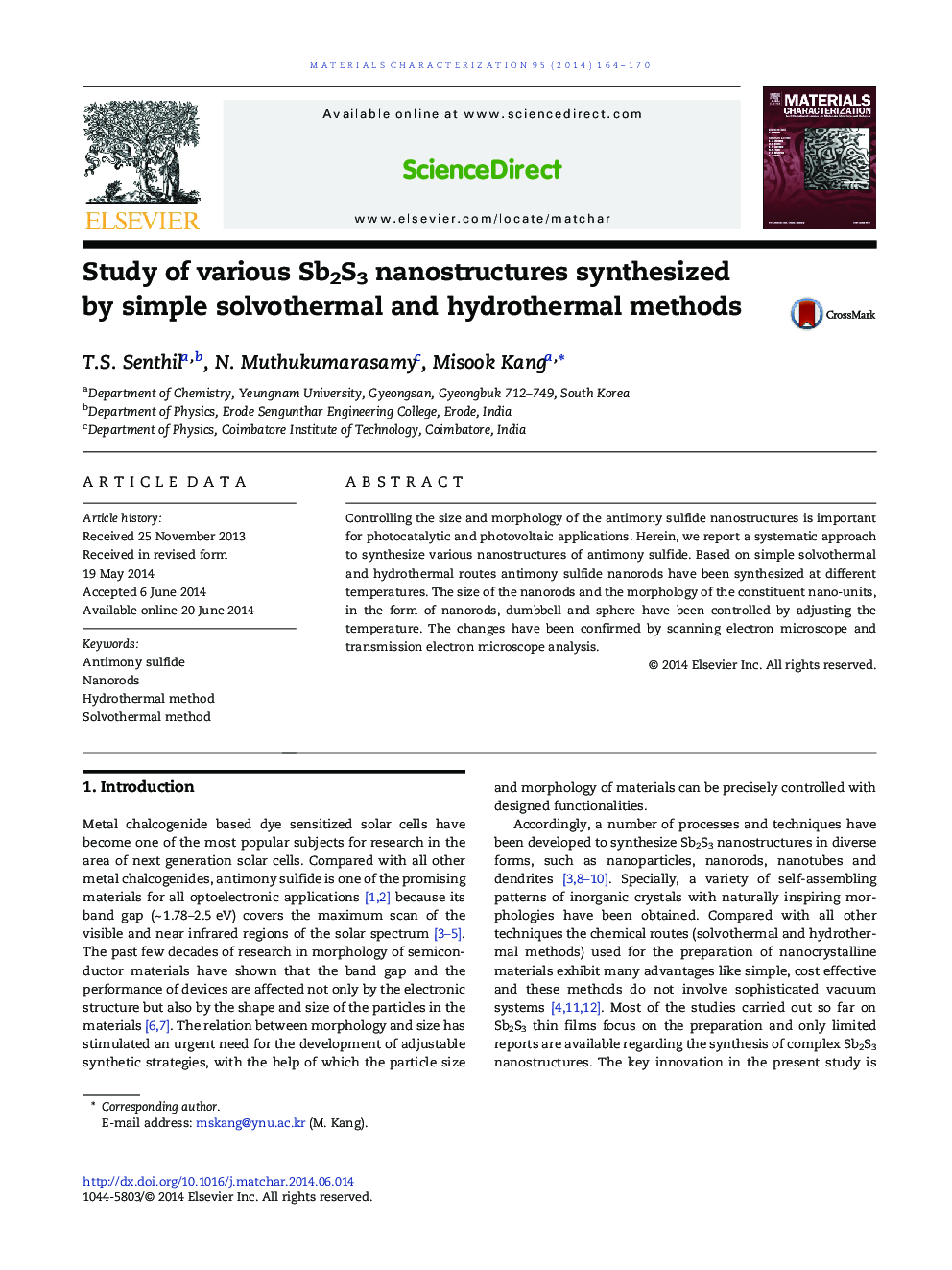 Study of various Sb2S3 nanostructures synthesized by simple solvothermal and hydrothermal methods