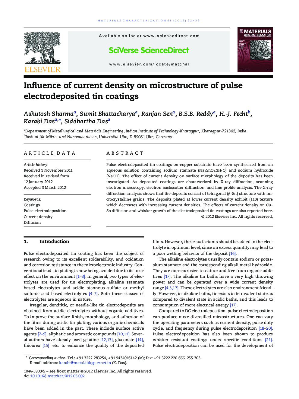 Influence of current density on microstructure of pulse electrodeposited tin coatings