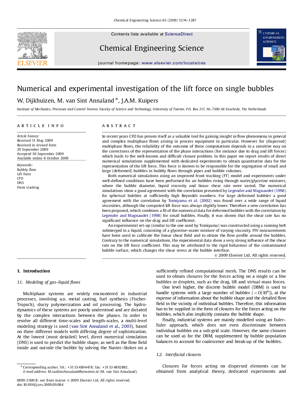 Numerical and experimental investigation of the lift force on single bubbles