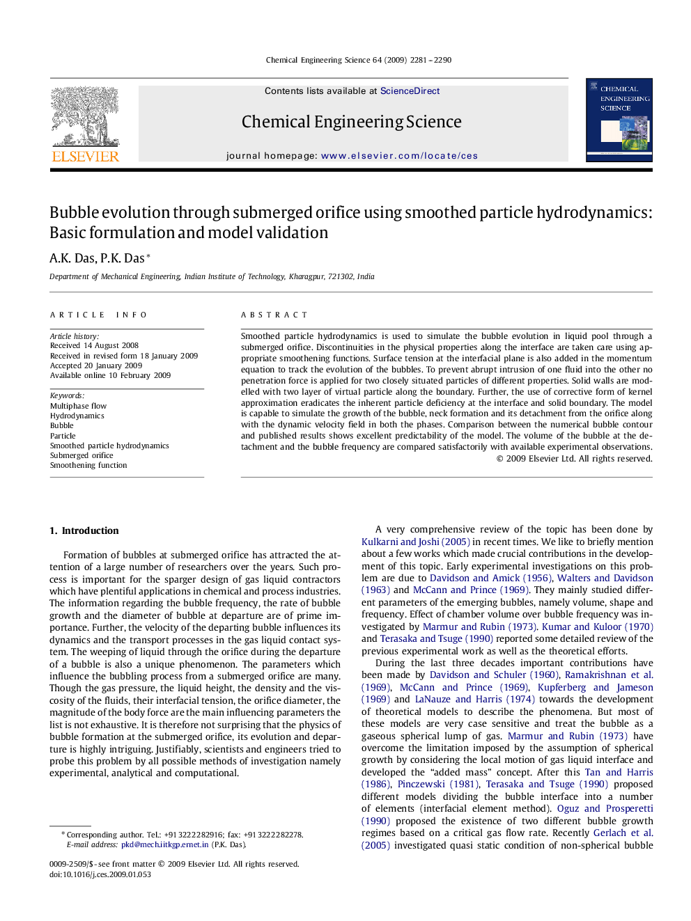 Bubble evolution through submerged orifice using smoothed particle hydrodynamics: Basic formulation and model validation