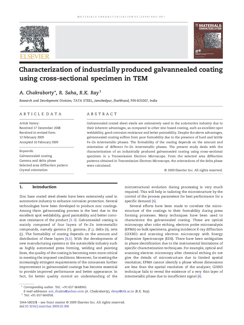 Characterization of industrially produced galvannealed coating using cross-sectional specimen in TEM