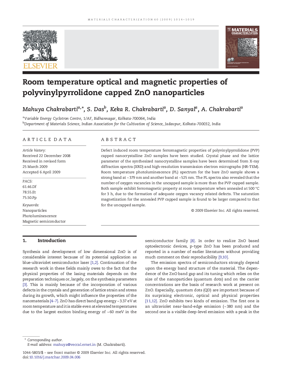 Room temperature optical and magnetic properties of polyvinylpyrrolidone capped ZnO nanoparticles