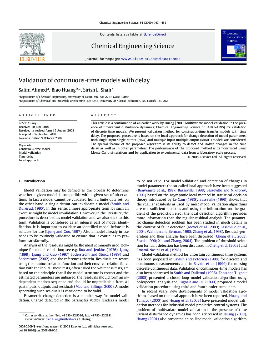 Validation of continuous-time models with delay