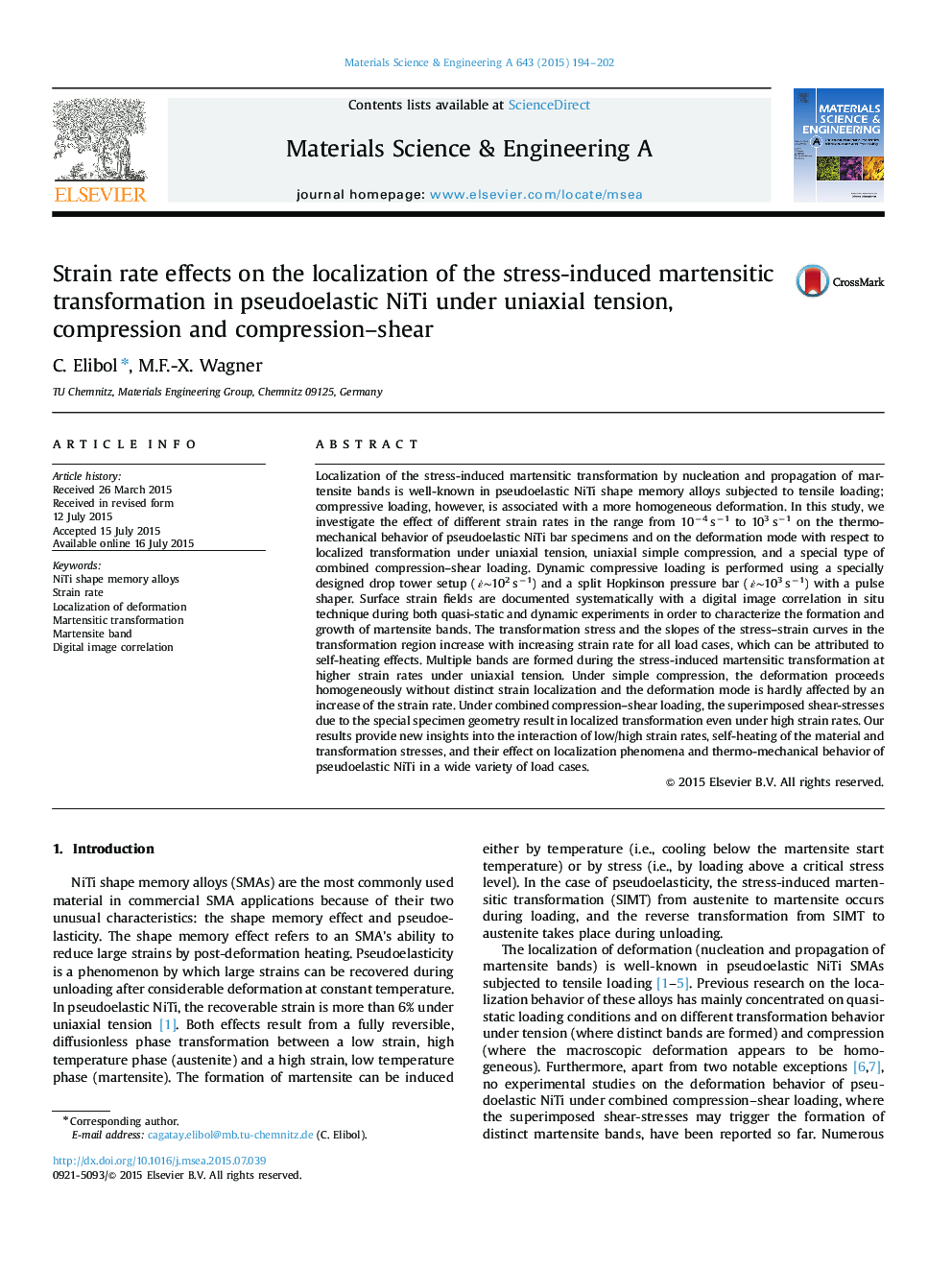 Strain rate effects on the localization of the stress-induced martensitic transformation in pseudoelastic NiTi under uniaxial tension, compression and compression-shear