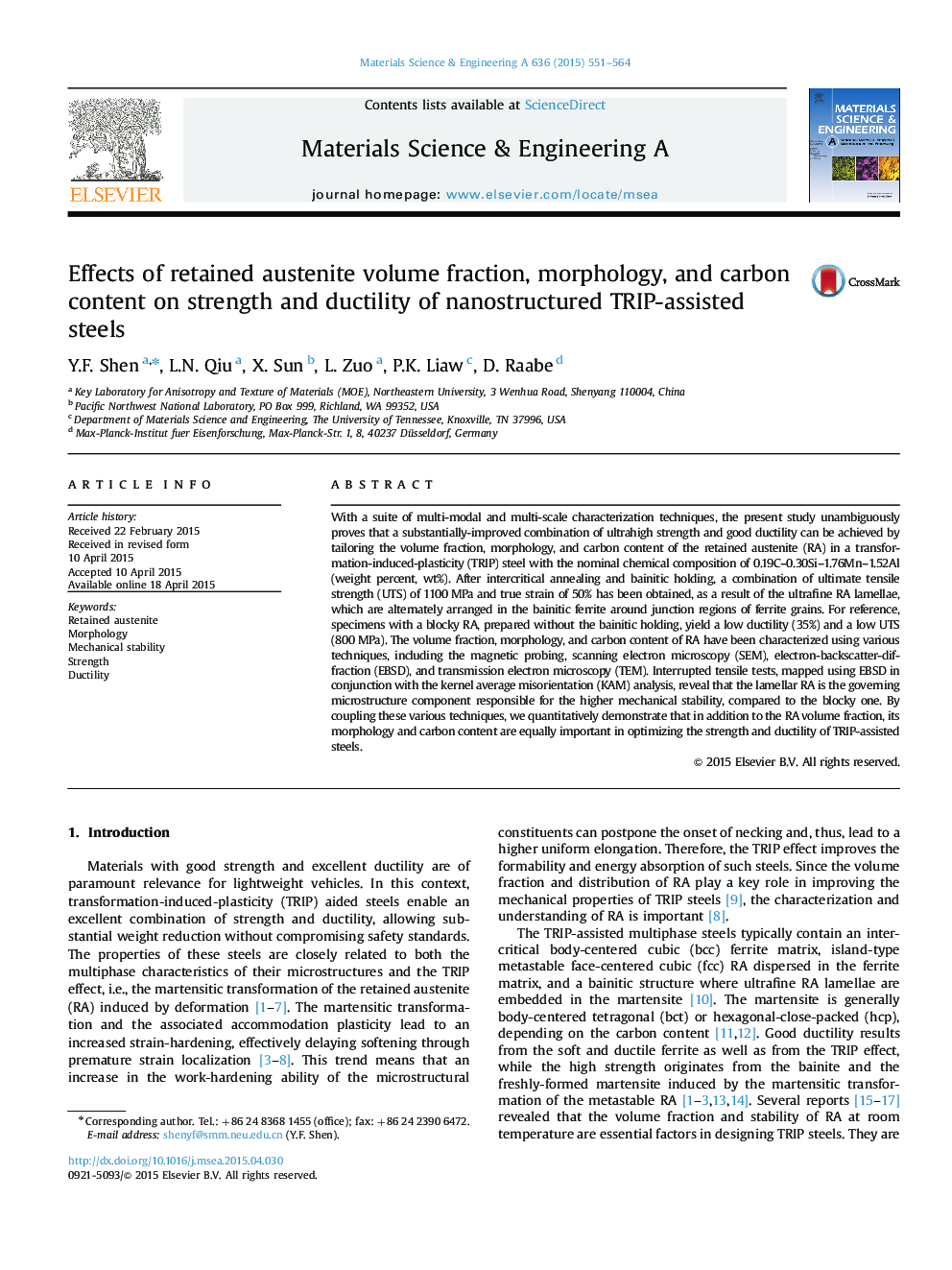 Effects of retained austenite volume fraction, morphology, and carbon content on strength and ductility of nanostructured TRIP-assisted steels