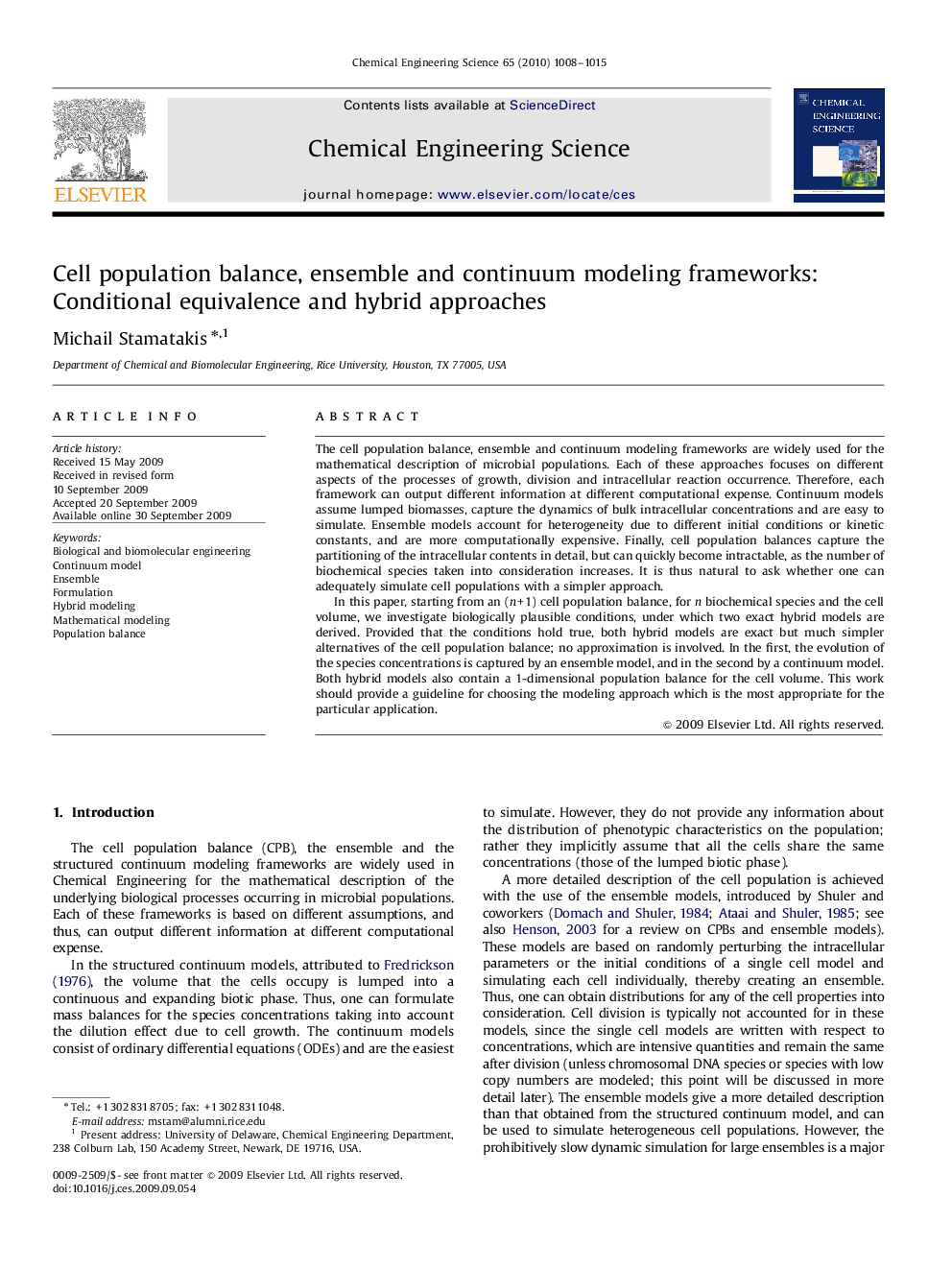 Cell population balance, ensemble and continuum modeling frameworks: Conditional equivalence and hybrid approaches