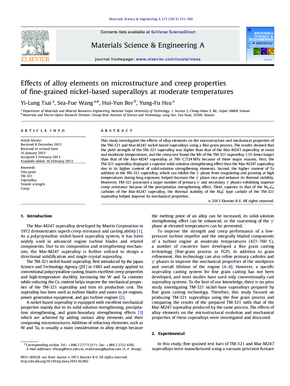 Effects of alloy elements on microstructure and creep properties of fine-grained nickel-based superalloys at moderate temperatures