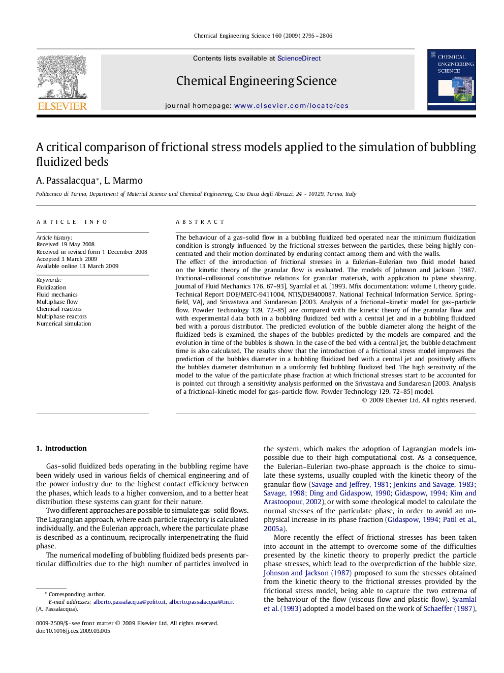 A critical comparison of frictional stress models applied to the simulation of bubbling fluidized beds